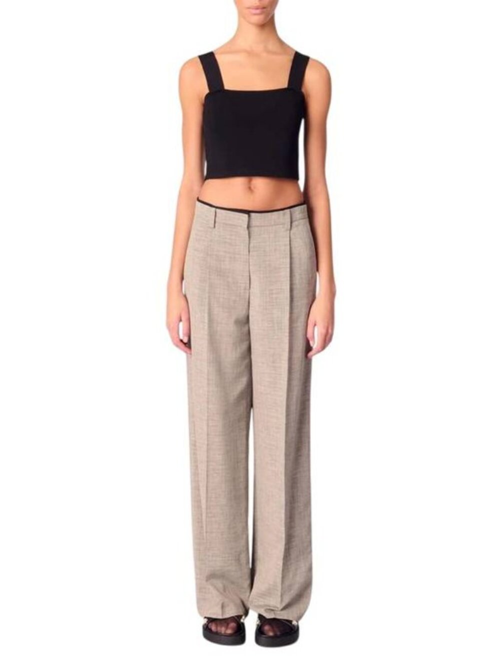 NEW MAJE “Pigrisa” Wide-Leg Trousers – Size 40 / US L (NWT)